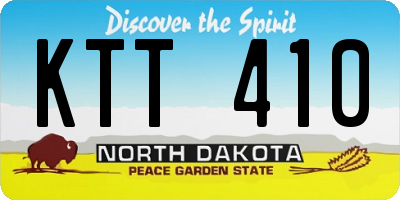 ND license plate KTT410