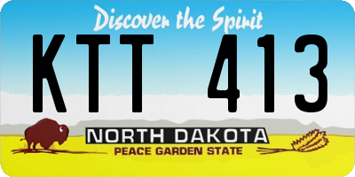 ND license plate KTT413