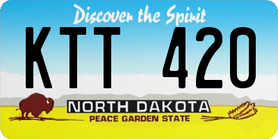 ND license plate KTT420