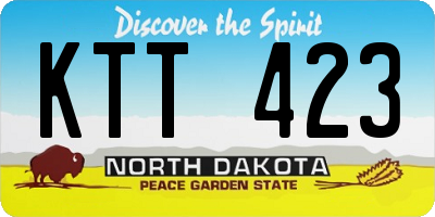 ND license plate KTT423