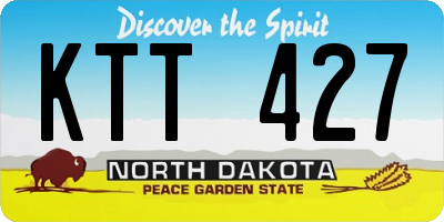 ND license plate KTT427