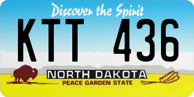ND license plate KTT436