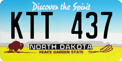 ND license plate KTT437