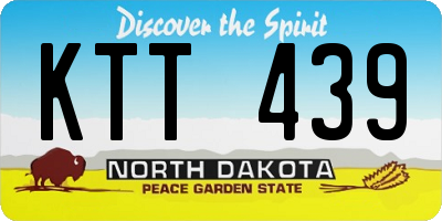 ND license plate KTT439