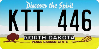 ND license plate KTT446