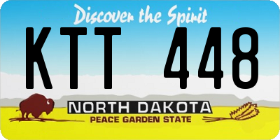 ND license plate KTT448