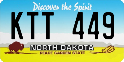 ND license plate KTT449