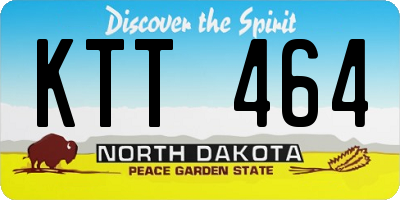 ND license plate KTT464