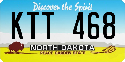ND license plate KTT468