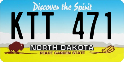 ND license plate KTT471