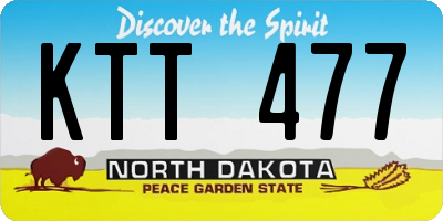 ND license plate KTT477