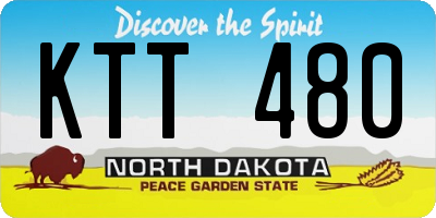 ND license plate KTT480