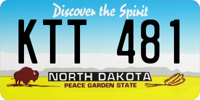ND license plate KTT481