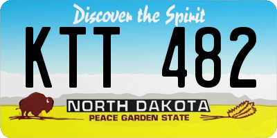 ND license plate KTT482