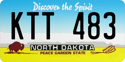 ND license plate KTT483