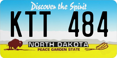 ND license plate KTT484