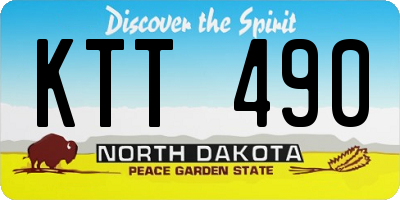 ND license plate KTT490