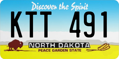 ND license plate KTT491