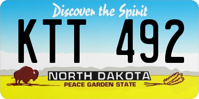 ND license plate KTT492