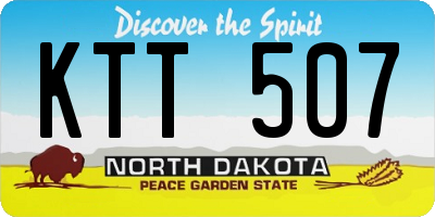 ND license plate KTT507