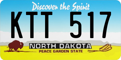 ND license plate KTT517