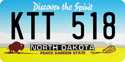 ND license plate KTT518