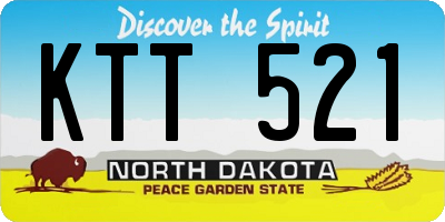 ND license plate KTT521