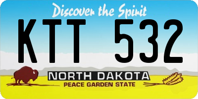 ND license plate KTT532