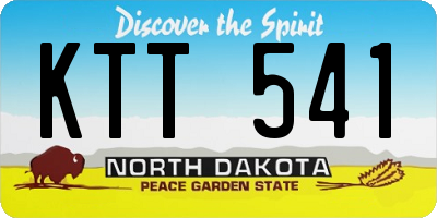 ND license plate KTT541