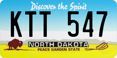 ND license plate KTT547