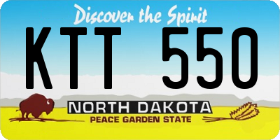 ND license plate KTT550