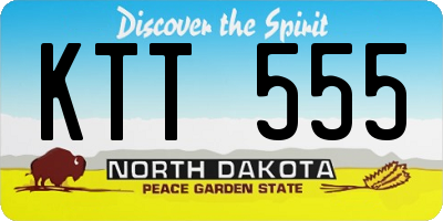 ND license plate KTT555