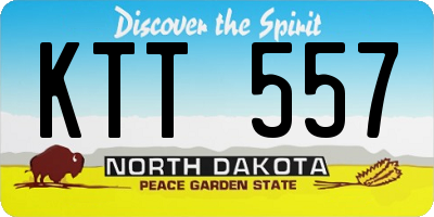 ND license plate KTT557