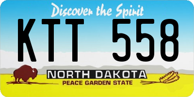 ND license plate KTT558