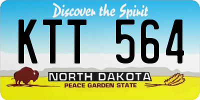 ND license plate KTT564