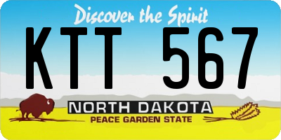 ND license plate KTT567