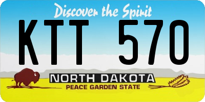 ND license plate KTT570