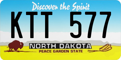 ND license plate KTT577