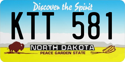 ND license plate KTT581