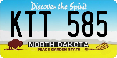 ND license plate KTT585