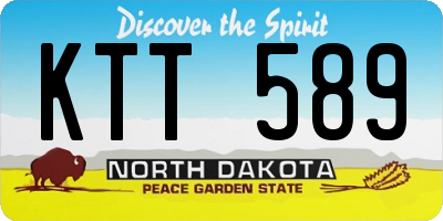 ND license plate KTT589