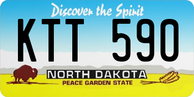 ND license plate KTT590