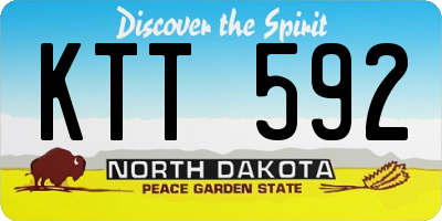 ND license plate KTT592