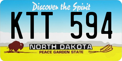ND license plate KTT594