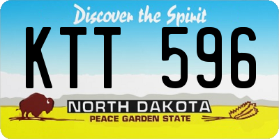 ND license plate KTT596