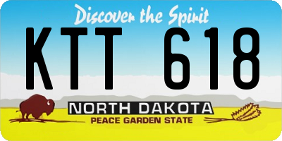 ND license plate KTT618