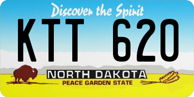 ND license plate KTT620