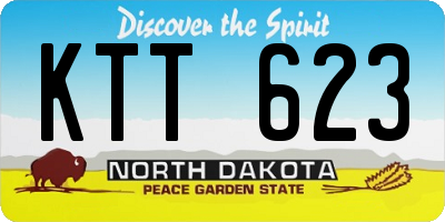 ND license plate KTT623