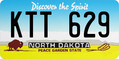 ND license plate KTT629
