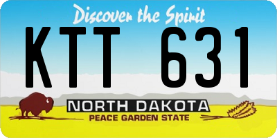 ND license plate KTT631